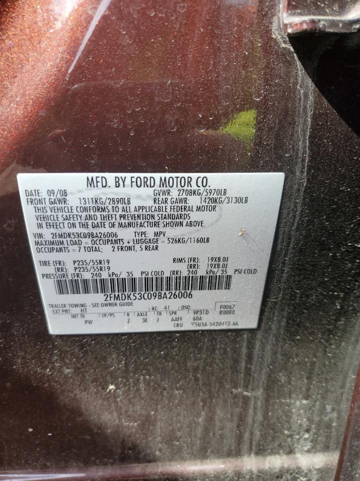 2FMDK53C09BA26006 2009 Ford Flex Limited