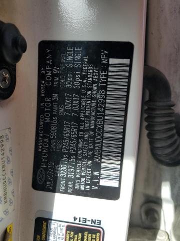 2011 Hyundai Veracruz Gls VIN: KM8NUDCCXBU142998 Lot: 53296164