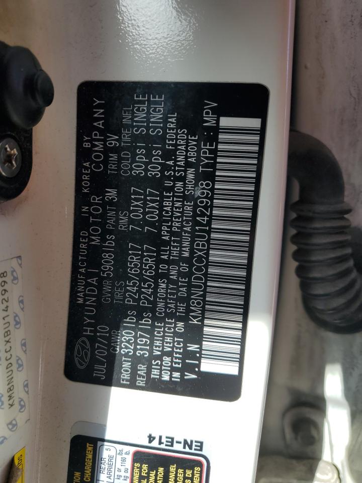 KM8NUDCCXBU142998 2011 Hyundai Veracruz Gls