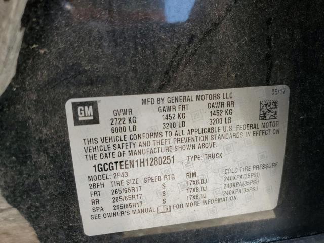 2017 CHEVROLET COLORADO Z - 1GCGTEEN1H1280251