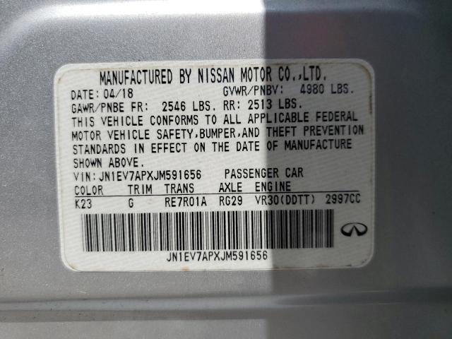 2018 Infiniti Q50 Luxe VIN: JN1EV7APXJM591656 Lot: 55794964