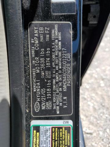 2006 Hyundai Accent Gls VIN: KMHCN46C06U012217 Lot: 53832844