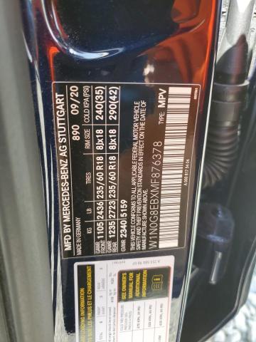 2021 Mercedes-Benz Glc 300 4Matic VIN: W1N0G8EBXMF876378 Lot: 53949204