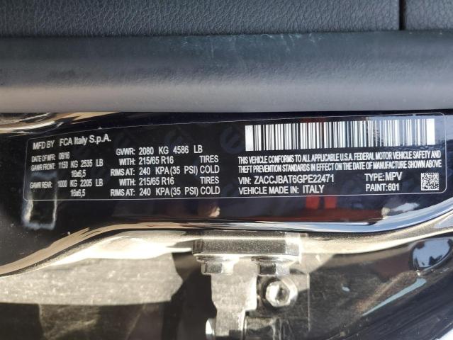 2016 Jeep Renegade Sport VIN: ZACCJBAT6GPE22471 Lot: 56684954