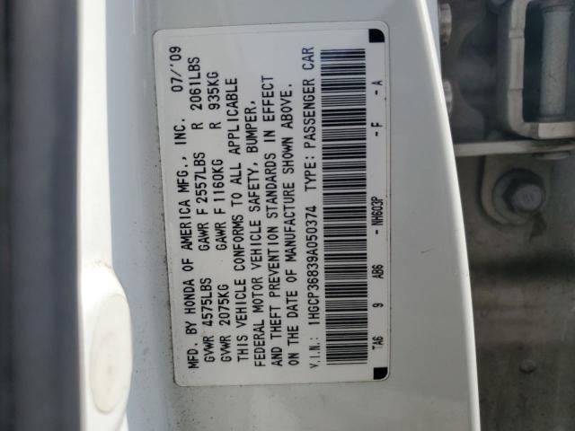 1HGCP36839A050374 | 2009 Honda accord exl