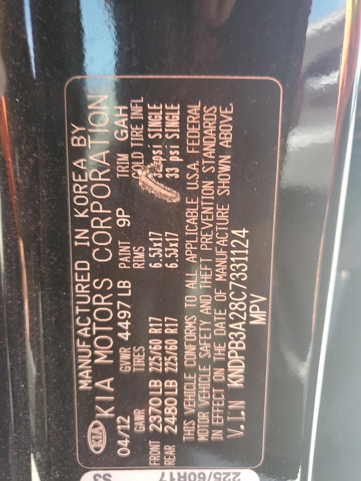 KNDPB3A28C7331124 2012 Kia Sportage Base