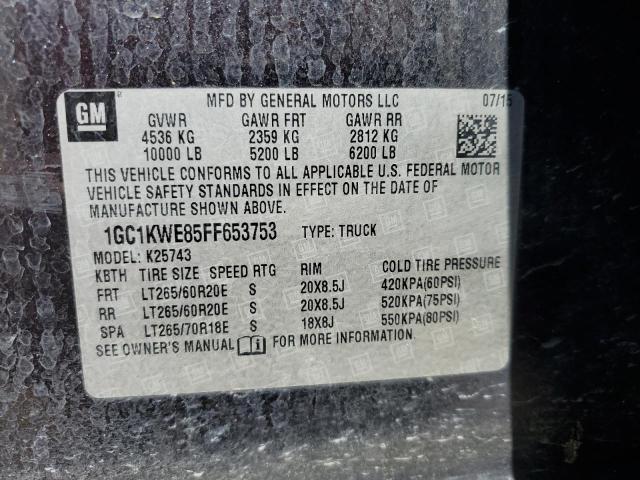2015 CHEVROLET SILVEO2500 - 1GC1KWE85FF653753