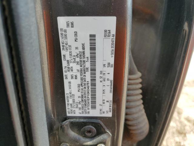 2016 Ford F150 Supercrew VIN: 1FTEW1EP1GKD42751 Lot: 54587134