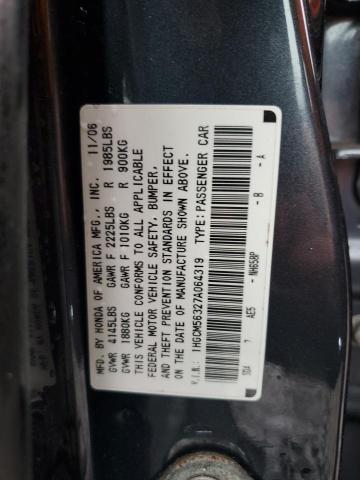 2007 Honda Accord Se VIN: 1HGCM56327A064319 Lot: 54367634