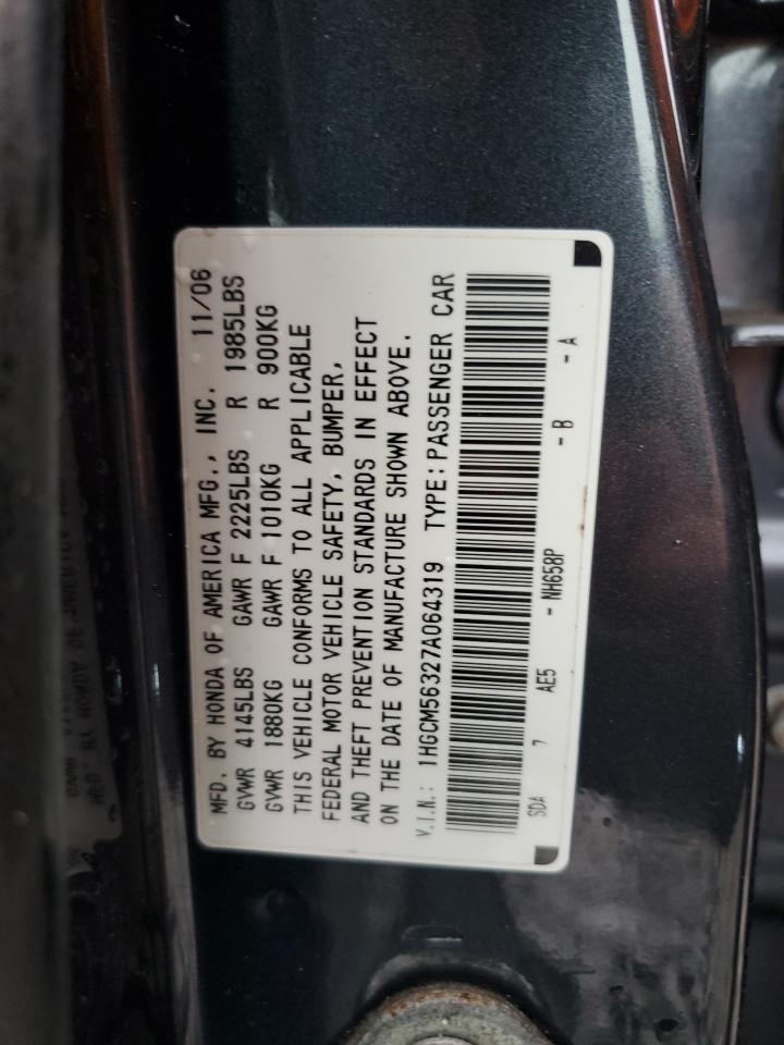 1HGCM56327A064319 2007 Honda Accord Se