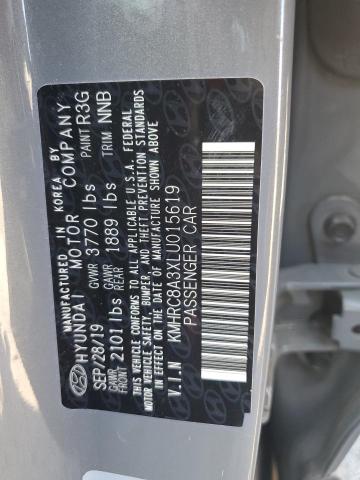 2020 Hyundai Venue Sel VIN: KMHRC8A3XLU015619 Lot: 56862914