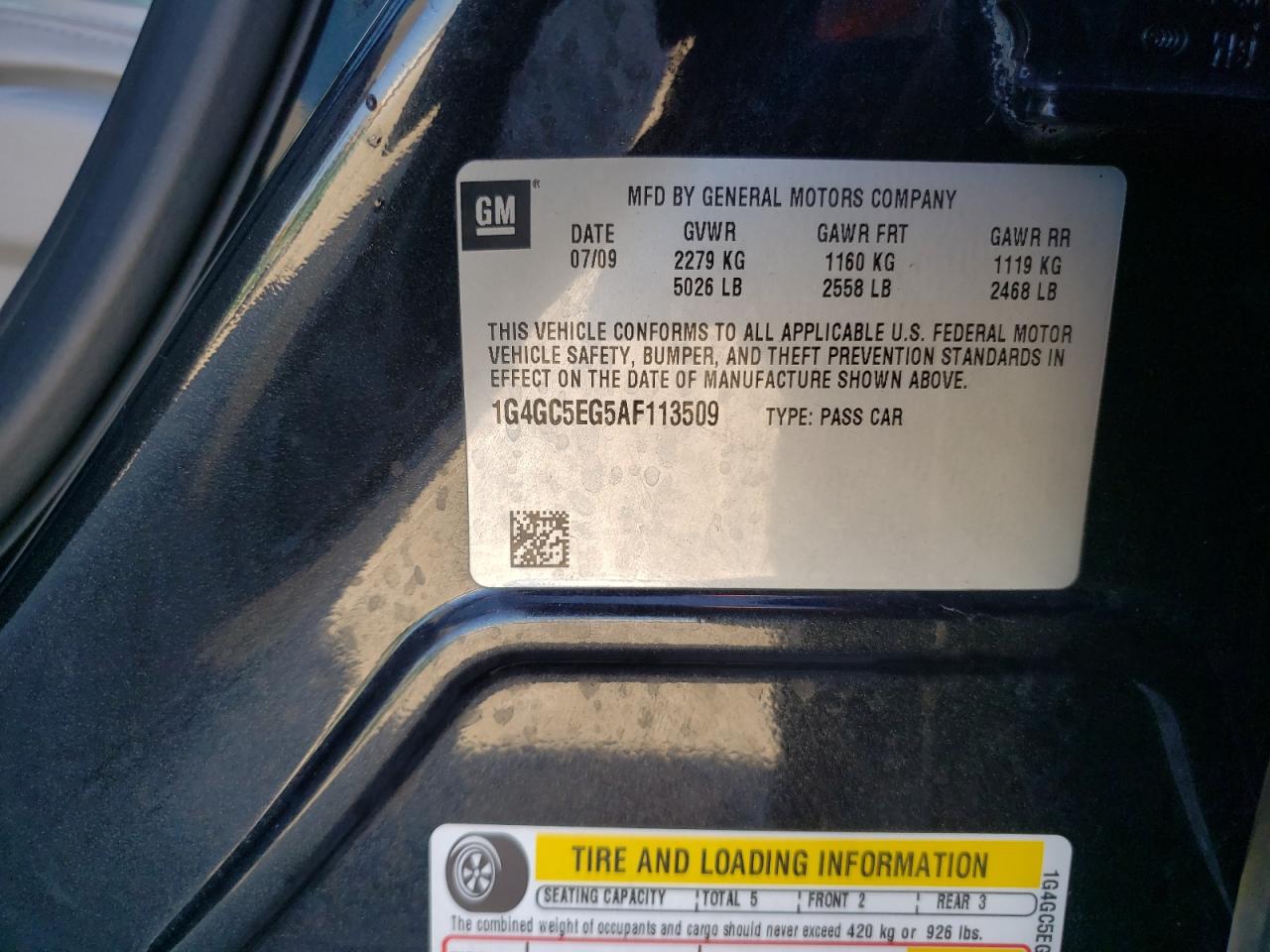 1G4GC5EG5AF113509 2010 Buick Lacrosse Cxl