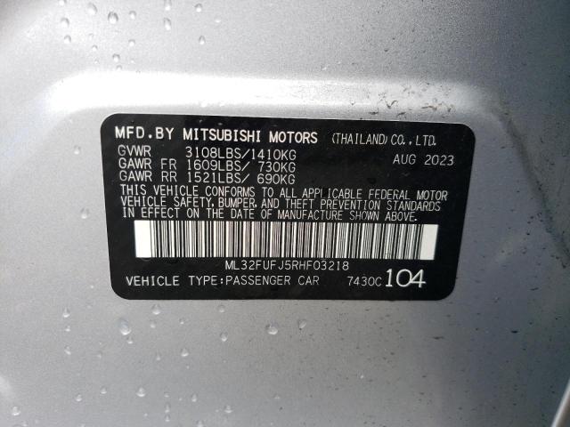 2024 Mitsubishi Mirage G4 Es VIN: ML32FUFJ5RHF03218 Lot: 54025554