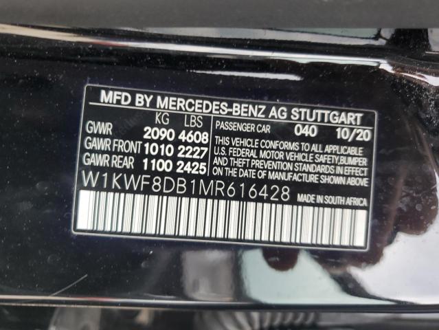 VIN W1KWF8DB1MR616428 2021 Mercedes-Benz C-Class, 300 no.12