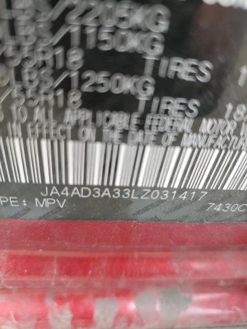 2020 MITSUBISHI OUTLANDER - JA4AD3A33LZ031417