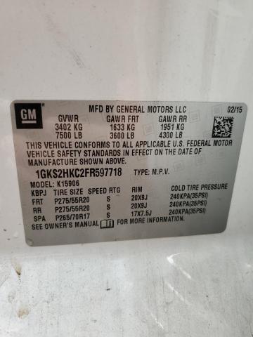 2015 GMC YUKON XL K - 1GKS2HKC2FR597718