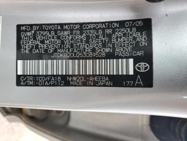 2005 Toyota Prius VIN: JTDKB20U253089528 Lot: 53206994