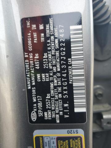 2018 Kia Optima Lx VIN: 5XXGT4L37JG222487 Lot: 57140214