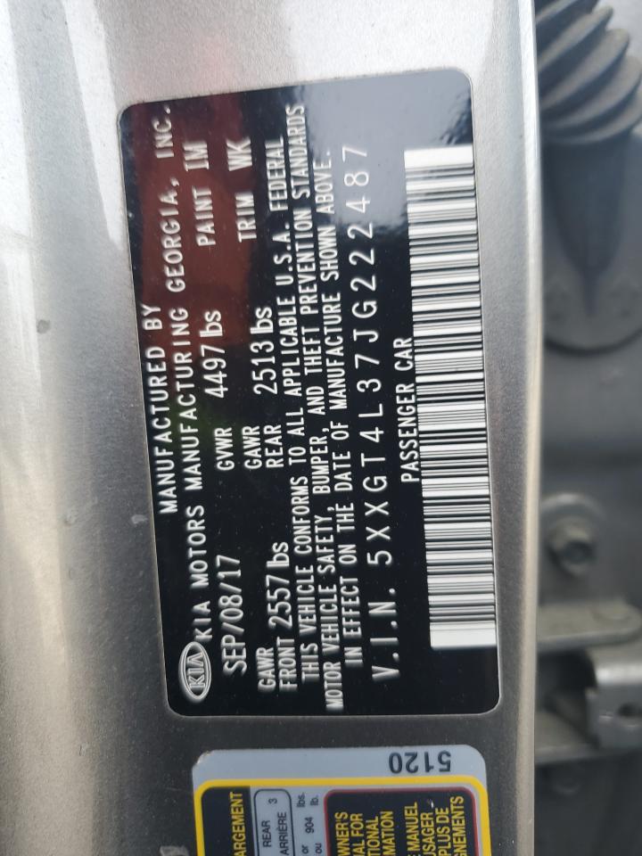 5XXGT4L37JG222487 2018 Kia Optima Lx