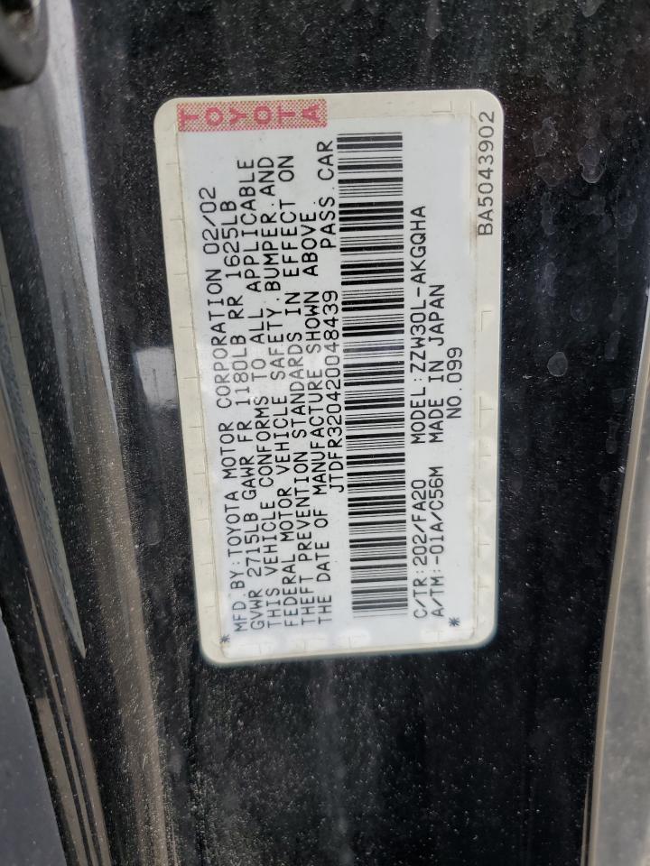 JTDFR320420048439 2002 Toyota Mr2 Spyder