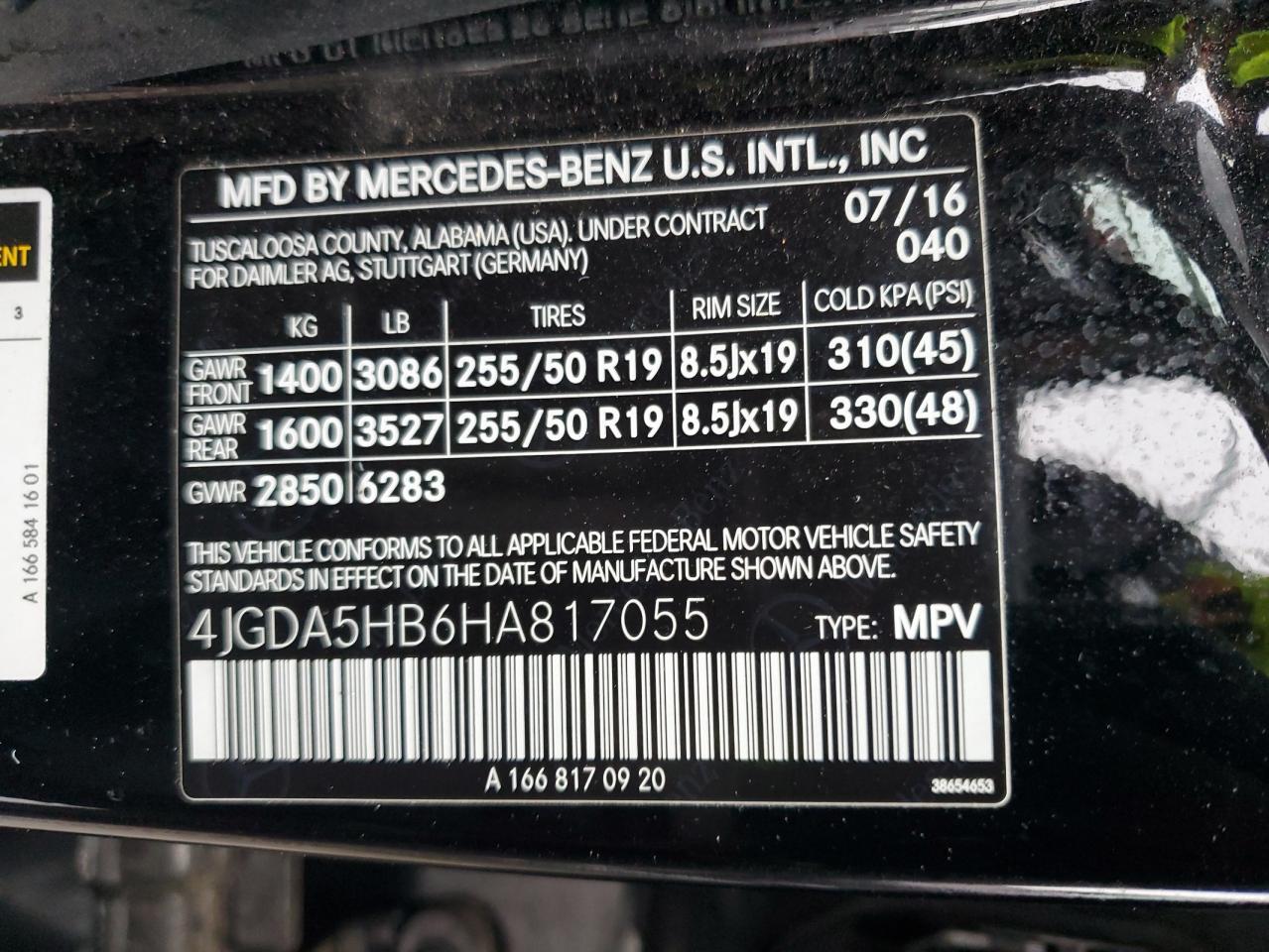 4JGDA5HB6HA817055 2017 Mercedes-Benz Gle 350 4Matic