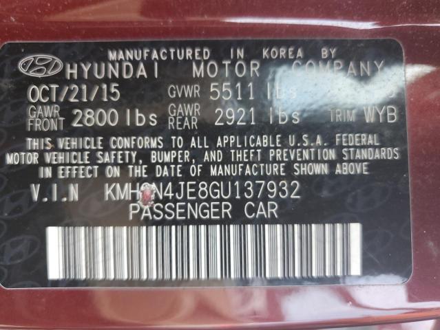 Lot #2507707052 2016 HYUNDAI GENESIS 3. salvage car