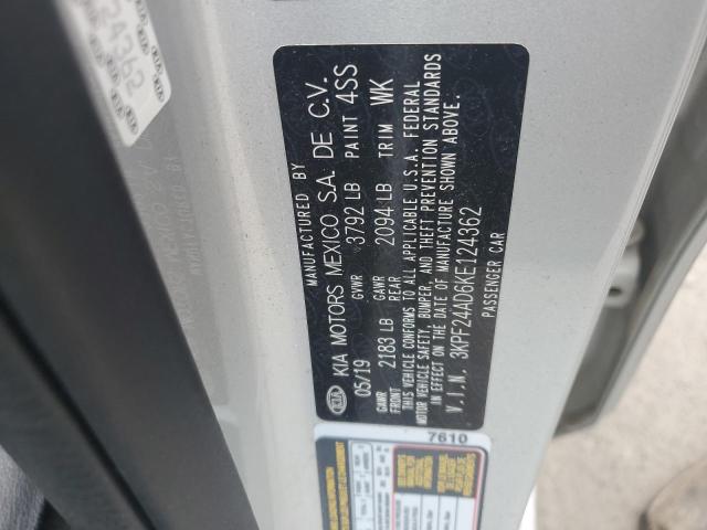 2019 Kia Forte Fe VIN: 3KPF24AD6KE124362 Lot: 55094014