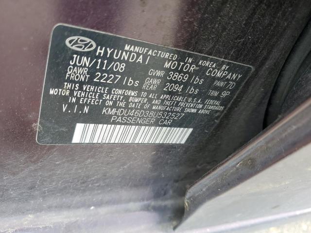 2008 Hyundai Elantra Gls VIN: KMHDU46D38U532527 Lot: 55346264