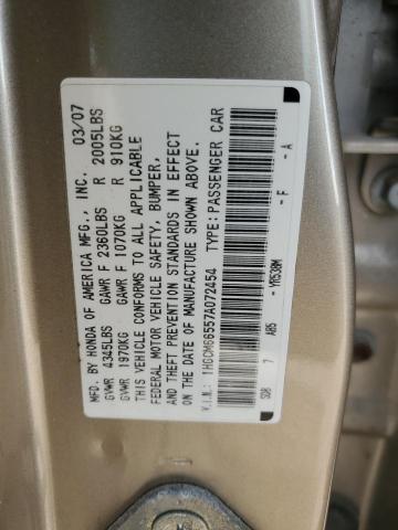 2007 Honda Accord Ex VIN: 1HGCM66557A072454 Lot: 54956484