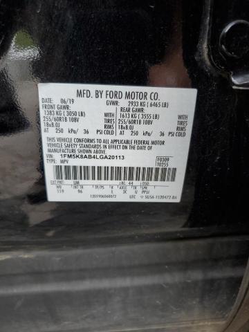 2020 Ford Explorer Police Interceptor VIN: 1FM5K8AB4LGA20113 Lot: 55142844