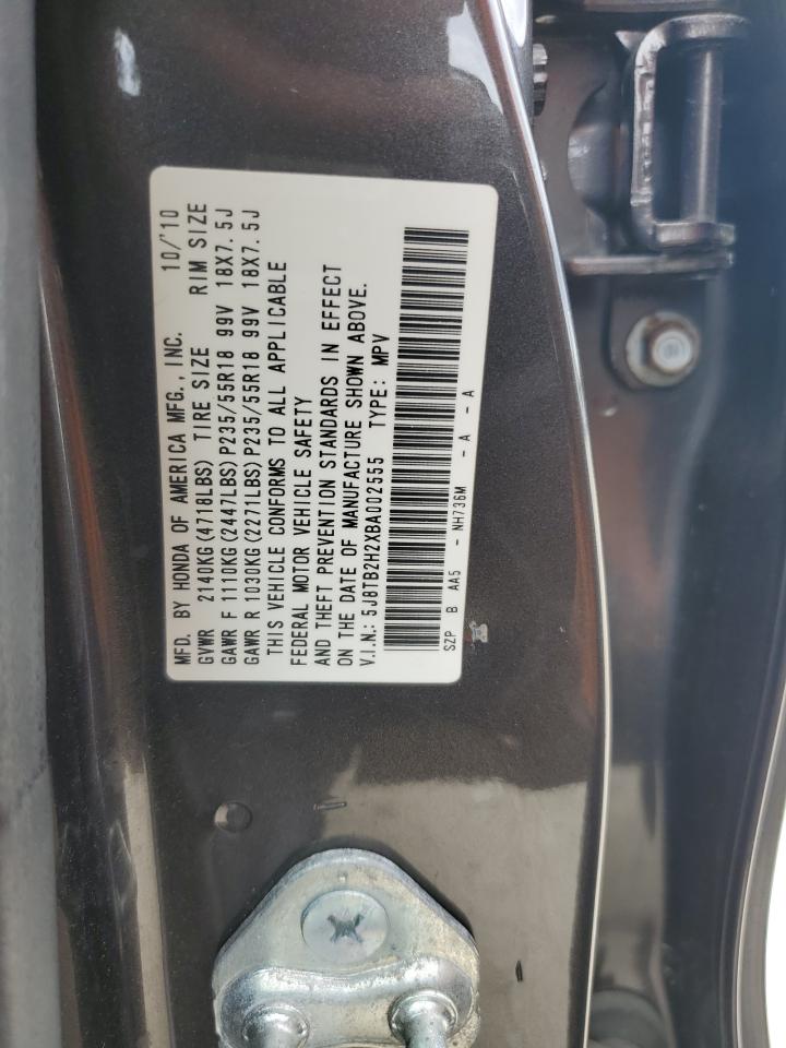 5J8TB2H2XBA002555 2011 Acura Rdx