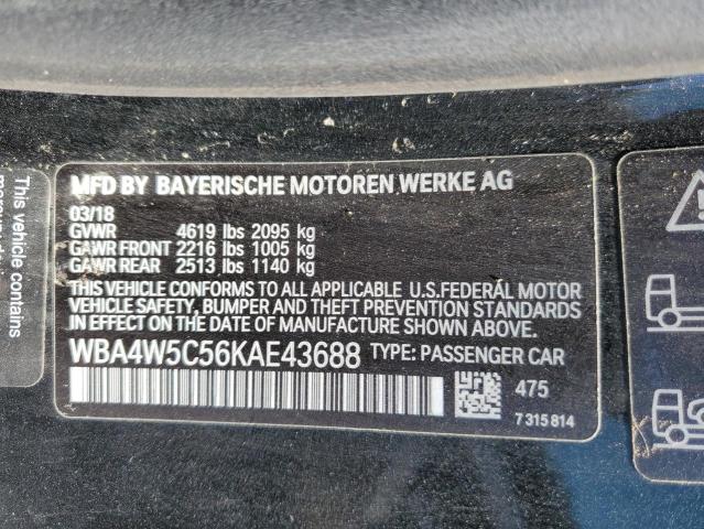 VIN WBA4W5C56KAE43688 2019 BMW 4 Series, 430XI no.13