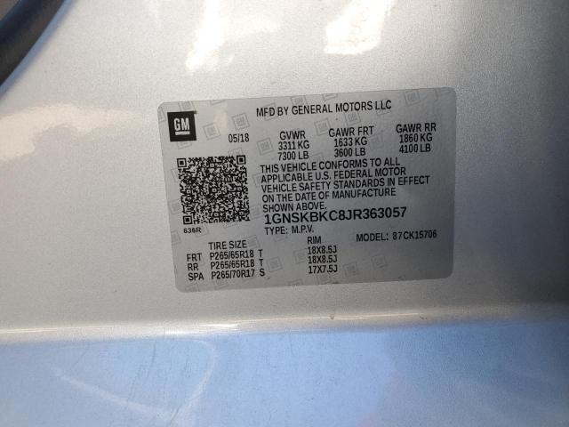 2018 Chevrolet Tahoe K1500 Lt VIN: 1GNSKBKC8JR363057 Lot: 56974544