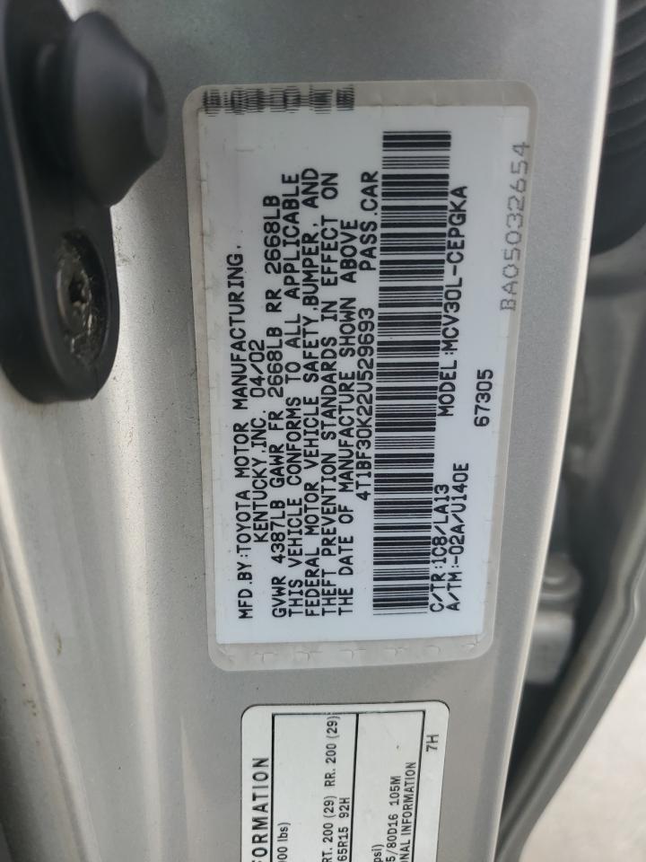 4T1BF30K22U529693 2002 Toyota Camry Le