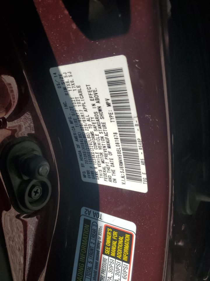 5J6RM4H59EL081678 2014 Honda Cr-V Ex