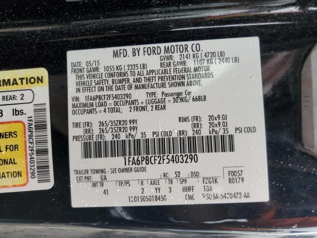 2015 Ford Mustang Gt VIN: 1FA6P8CF2F5403290 Lot: 56657424