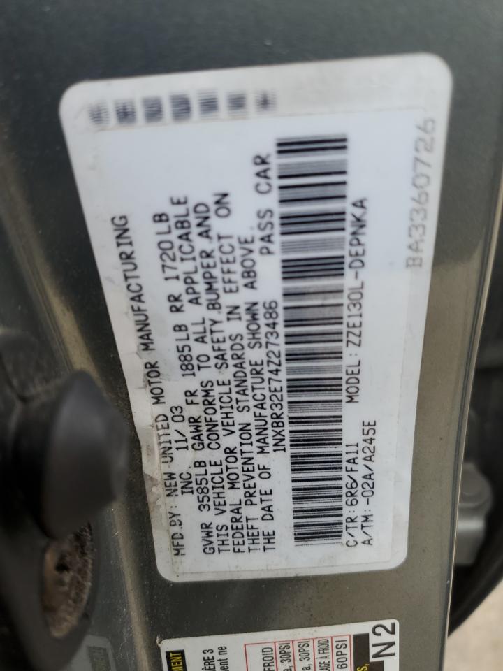 1NXBR32E74Z273486 2004 Toyota Corolla Ce