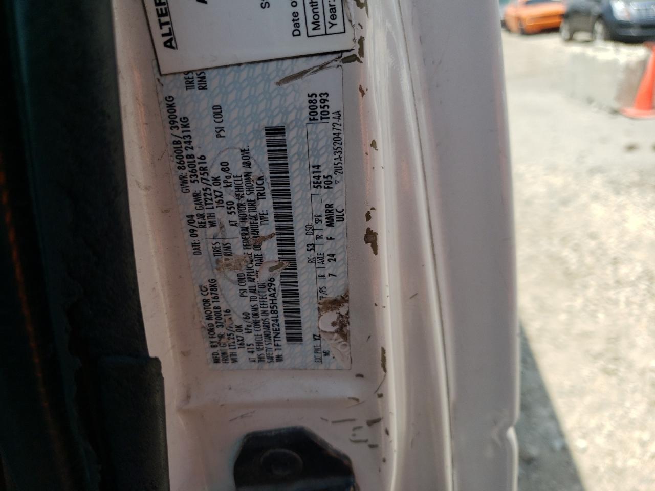 1FTNE24L85HA29696 2005 Ford Econoline E250 Van