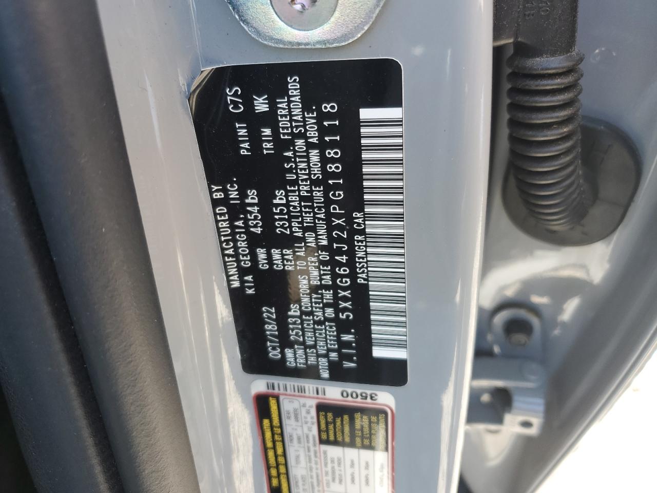 5XXG64J2XPG188118 2023 Kia K5 Gt Line