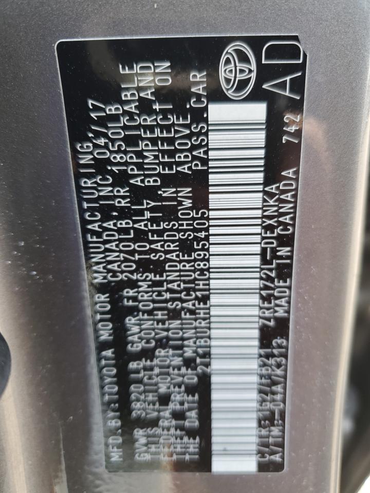 2T1BURHE1HC895405 2017 Toyota Corolla L