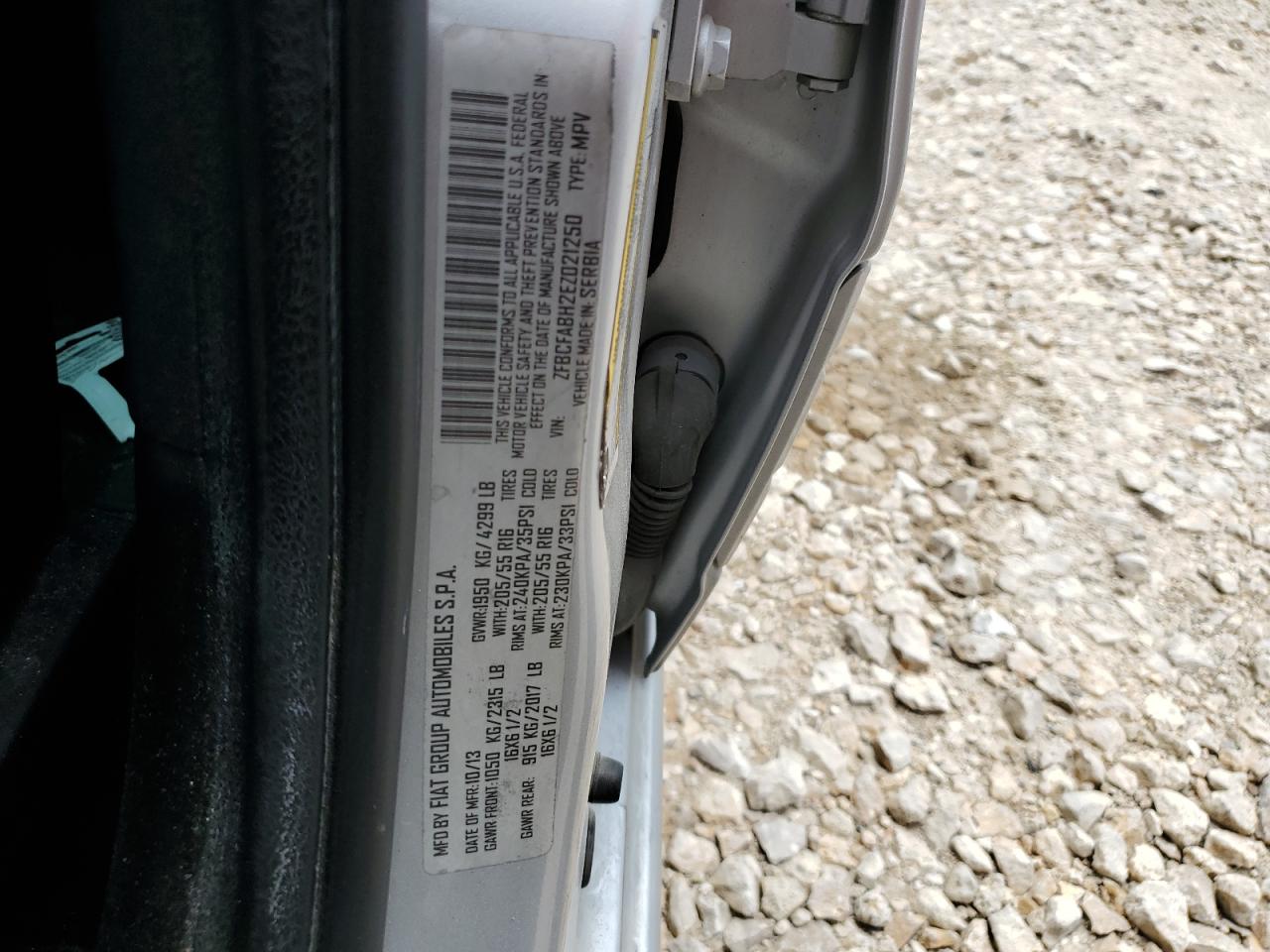 ZFBCFABH2EZ021250 2014 Fiat 500L Easy