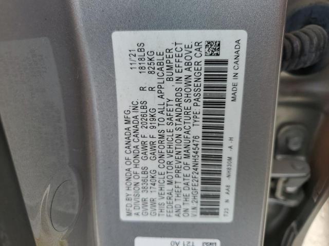 2HGFE2F24NH545476 Honda Civic LX 13