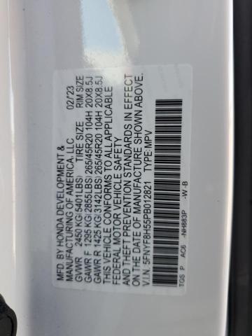 5FNYF8H55PB012821 2023 HONDA PASSPORT - Image 12