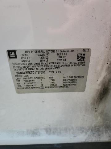 2013 Chevrolet Equinox Ls VIN: 2GNALBEK7D1127833 Lot: 53724784