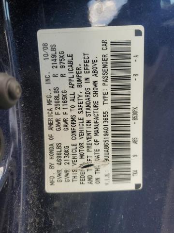 2009 Acura Tl VIN: 19UUA86519A013655 Lot: 57236384