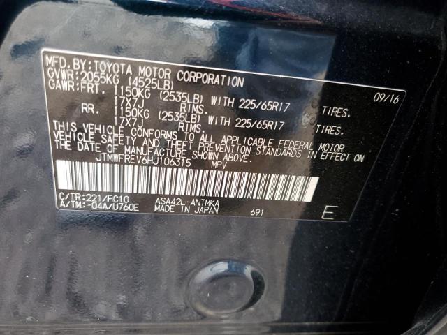 2017 Toyota Rav4 Xle VIN: JTMWFREV6HJ106315 Lot: 56130674