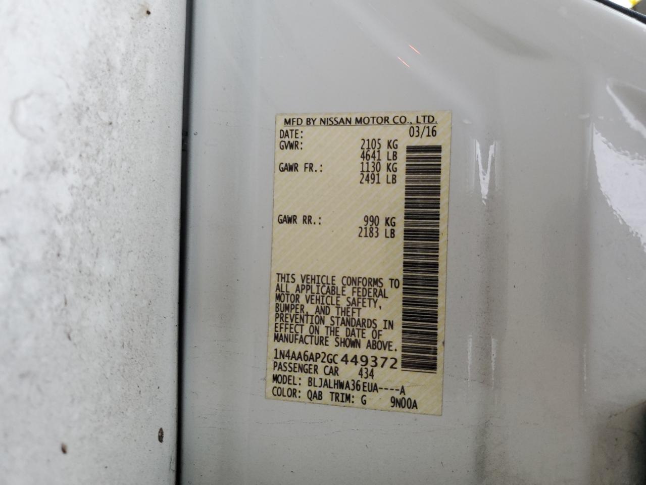 1N4AA6AP2GC449372 2016 Nissan Maxima 3.5S