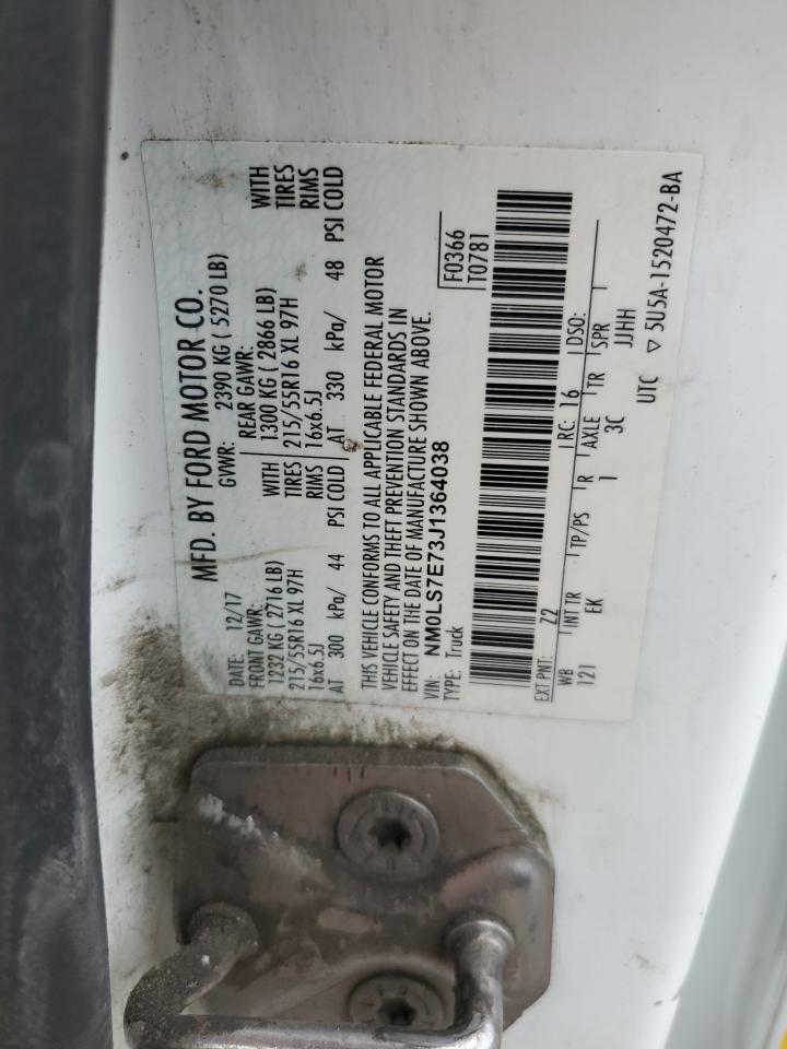 NM0LS7E73J1364038 2018 Ford Transit Connect Xl