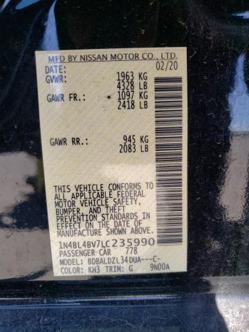 2020 Nissan Altima S VIN: 1N4BL4BV7LC235990 Lot: 54800604