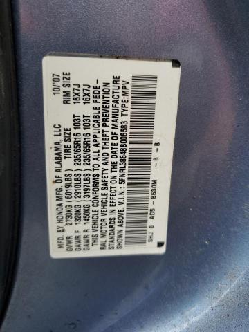 2008 Honda Odyssey Exl VIN: 5FNRL38648B006583 Lot: 54591644